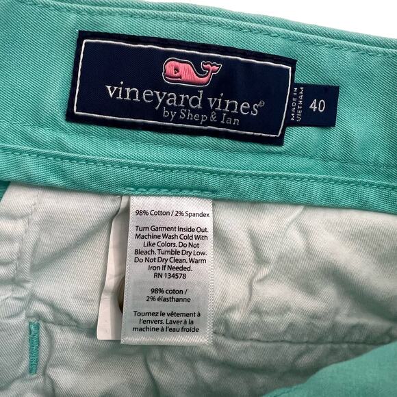 Vineyard Vines By Shep & Ian, Breaker Short, Plain Green Size 40 - Picture 7 of 9